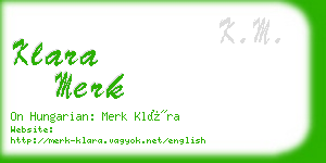 klara merk business card